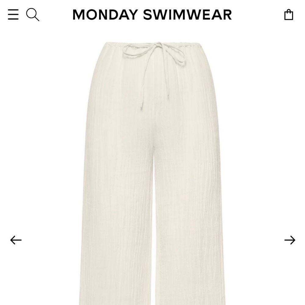 Monday Swimwear Cream Coverup Pants